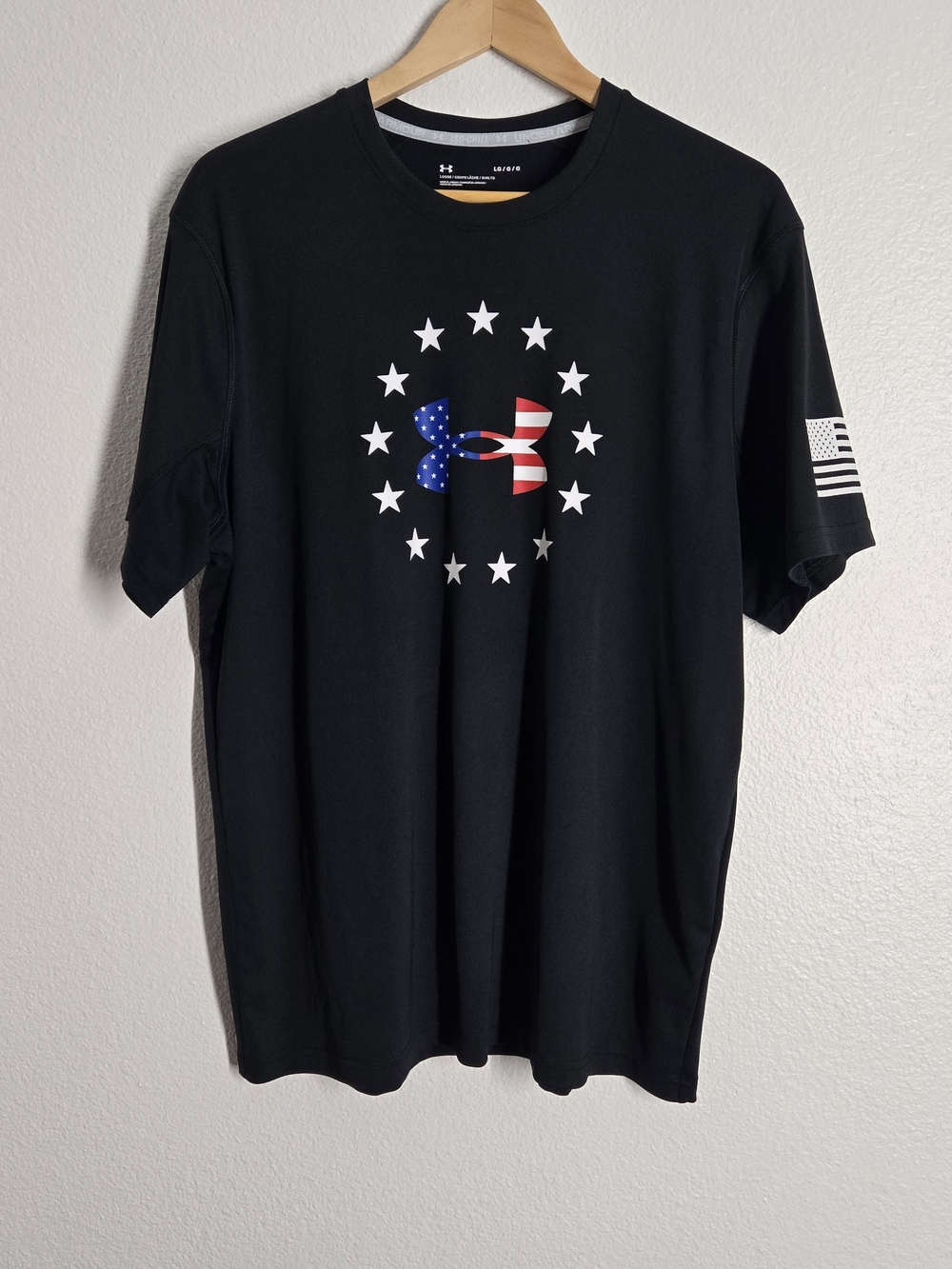 Under Armour Shirt with American Flag Logo